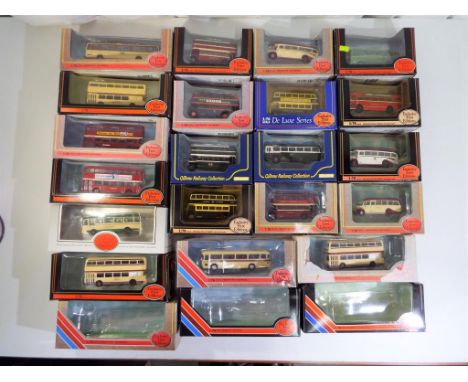 Exclusive First Editions - 21 diecast buses and coaches and three empty boxes, models appear m in vg to e boxes. Estimate £40