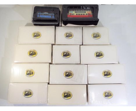 Atlas Editions - a collection of fourteen Atlas Edition trams predominantly sealed in boxes, models appear mint in e to m box