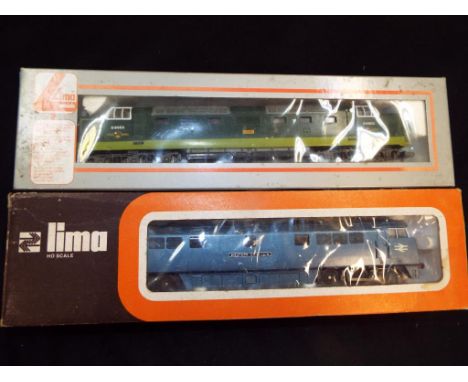 Lima - two OO gauge diesel electric locomotives, op no D9003 green BR livery and 'Western Chieftain' op no D1057, blue BR liv