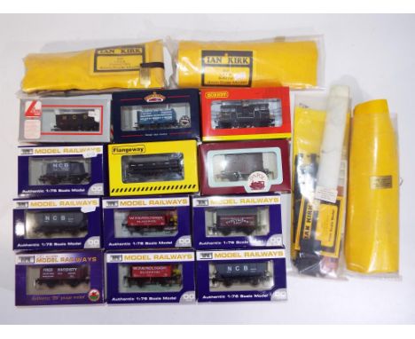 Model Railways - twelve railway wagons in original boxes to include Dapol, Hornby and others, lot also includes four Ian Kirk
