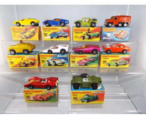 Matchbox - ten diecast vehicles from the 1970's to include #1 Mod Rod, #10 Piston Popper, #39 Clipper, from the 67 Hot Rocker