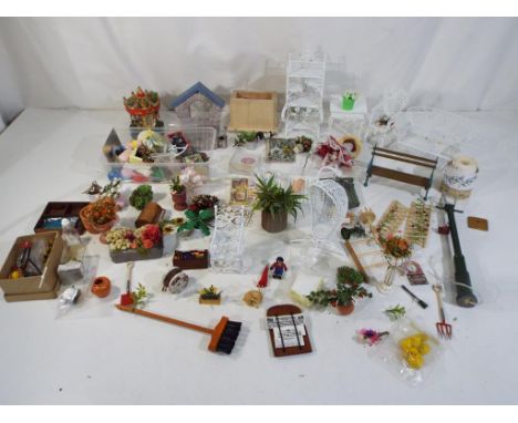 Doll's House Furniture - approximately 70 pieces of doll's house furniture and accessories to include bread, toaster, iron, w