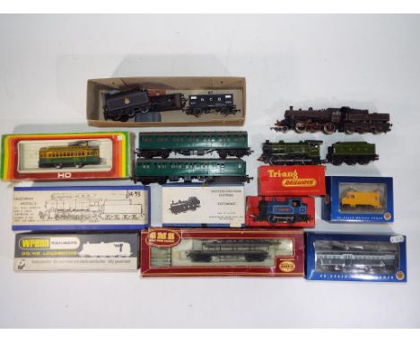 Model Railways - a good mixed lot of OO gauge to include three metal steam locomotive kits one painted and assembled with mor