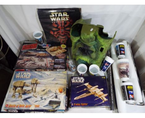 Star Wars, He-Man - three vintage boxed AMT model kits, unboxed Mattell Castle Greyskull Play Set and a collection of Star Wa