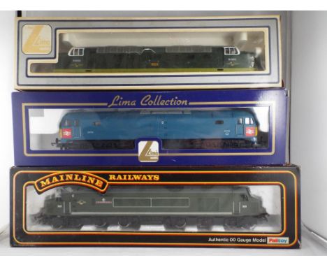 Model Railways - two OO gauge locomotives and a body, lot comprises Mainline ref 37-050 a Class 45 diesel locomotive in Briti