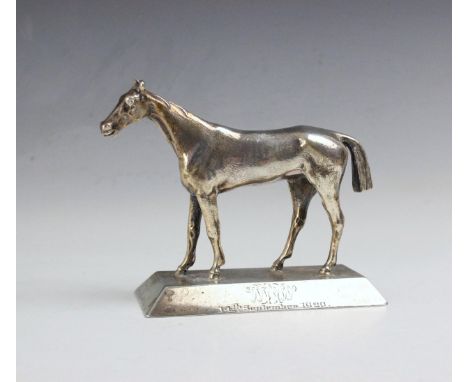 A George V silver model of a horse, William Hutton and Sons Ltd, Sheffield 1920, modelled standing with realistic detail, upo