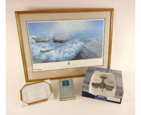 BATTLE OF BRITAIN INTEREST:  After Frank Wootton OBE (1911-1998),  'Never In The Field Of Human Conflict Was So Much Owed By 