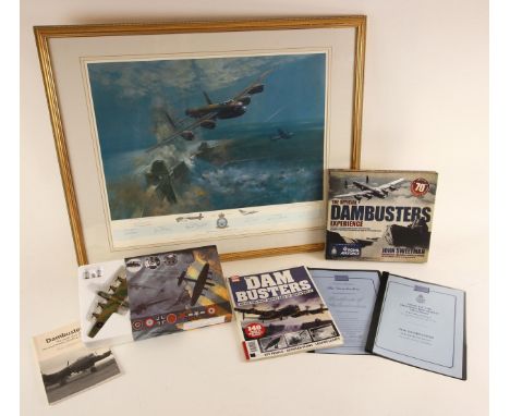 WORLD WAR II/DAMBUSTERS INTEREST:  After Frank Wootton OBE (1911-1998),  'The Dambusters',  Limited edition print on paper pu