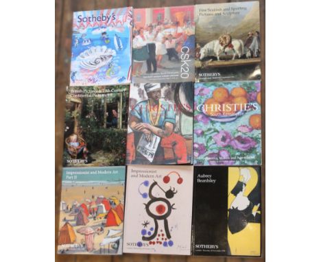 A quantity of Christie's and Sotheby's art auction catalogues from the late 1990s and early 2000s, to include various catalog