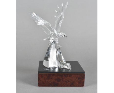 A Swarovski limited edition silver crystal edition Eagle, no 8720 of 10,000 in fitted case with certificate of authenticityOv
