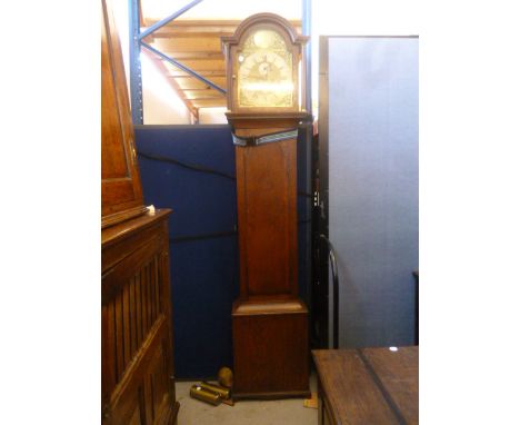 An early 19th Century 8-day longcase clock, with arched lacquered brass dial and silvered chapter ring, by Arthur Bristow, Ev