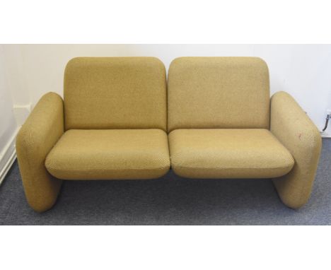 A 20th Century MCM Ray Wilkes for Herman Miller 'Chicklet' sofa, two seater, Herman Miller label to metal support, 151 cm wid