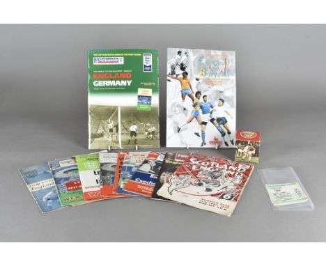 World Cup 1966 plus memorablilia, World Cup 1966 Tournament programme,  teams are written inside, boxed soap on a rope, cloth