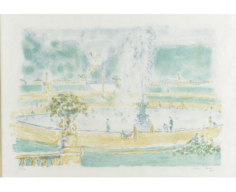 Leon Lang (1899-1983) French, Lithograph, Jardins du Luxembourg' limited edition 12/12 signed to border lower right, gallery 