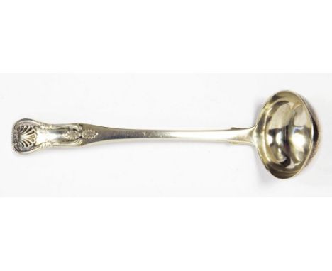 A SCOTTISH GEORGE IV SILVER TODDY LADLE, KING'S PATTERN, SINGLE STRUCK, INITIALLED 'M', EDINBURGH 1823, 1OZ 