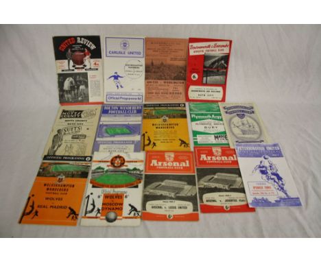 Football programmes, 1950s / 1960s, a selection of 14, various clubs, to include Arsenal, Portsmouth, Notts County etc