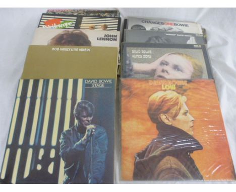 Vinyl - Collection of around 25 Rock, Pop and Punk LPs to include 9 x David Bowie (mostly later releases), Elton John, Michae