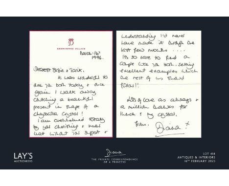 Diana - The Private Correspondence of a Princess A collection of letters and notecards written by Diana, Princess of Wales Di