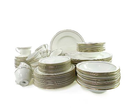 A Royal Worcester Contessa pattern dinner and tea service. Comprising of; fourteen dinner plates diameter 27cm, fourteen smal