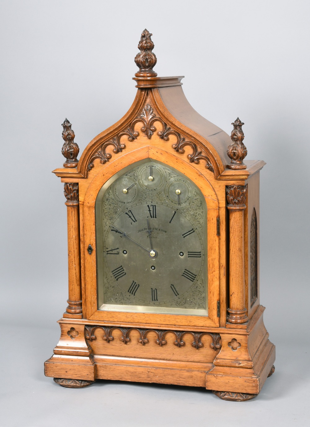 A mid 19c boardroom type bracket clock by Joseph Eglese & Son