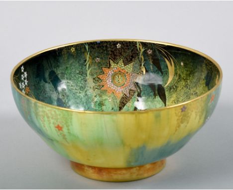 A 1930's Art Deco Carltonware Babylon fruit bowl, pattern no.4125, 3.75in h, 8in diam.