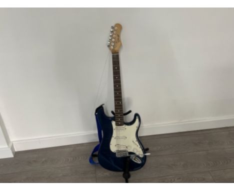 STAGG ELECTRIC GUITAR BLUE AND WHITE