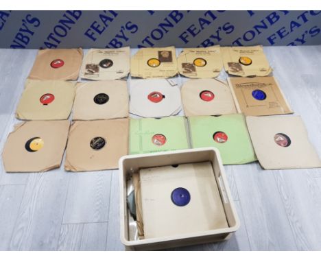 COLLECTION OF VINTAGE 12 INCH VINYL RECORDS INCLUDING HIS MASTERS VOICE, COLUMBIA AND DECCA ETC