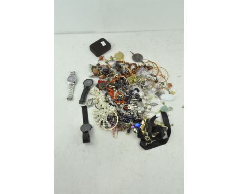 A selection of costume jewellery, to include chains, an Imco lighter and more