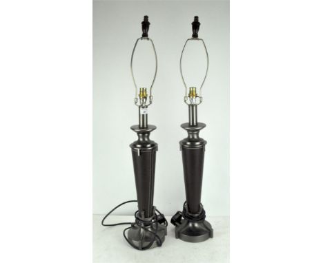 A 20th century brass chandelier, together with other lamps