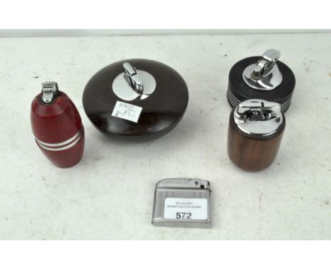 Five vintage lighters, including Ronson