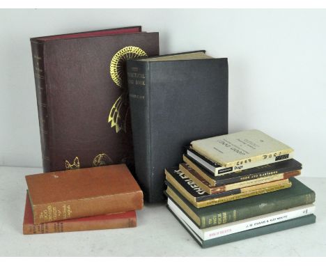 A selection of vintage dog breeding and showing related books, including; Dog shows and show dogs by Catherine G Sutton, The 