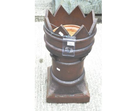 A 'chimney' style glazed stoneware planter, 69 cm high