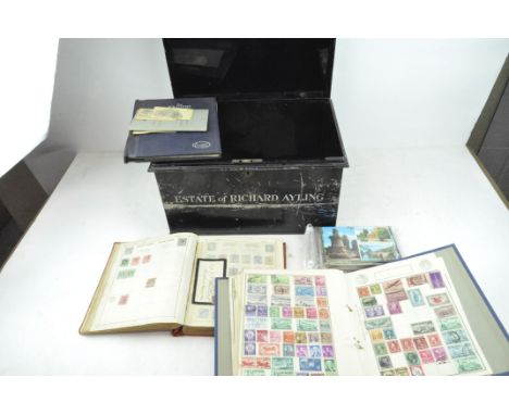 A collection of assorted stamps, GB and rest of the World, Victorian and later, including a single Penny Black, numerous penn