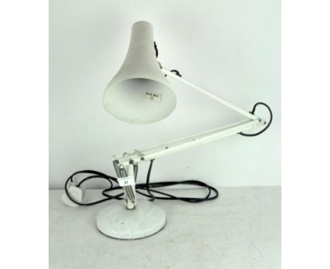 A vintage anglepoise table lamp, white in colour