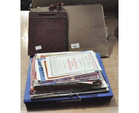 An assortment of vintage Theatre programmes and a scrap book