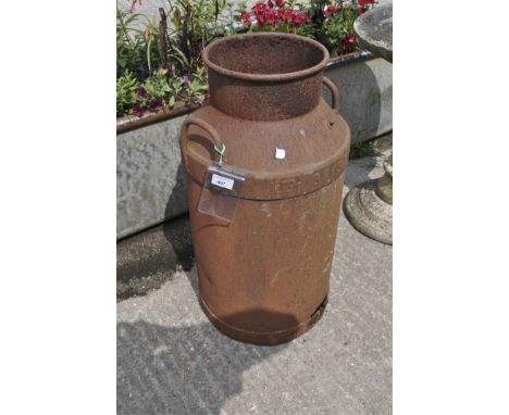 A vintage two handled milk churn, Bristol Dairies Ltd, (AF), 66cm high