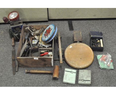A collection of tools, to include a Stanley screwdriver and much more