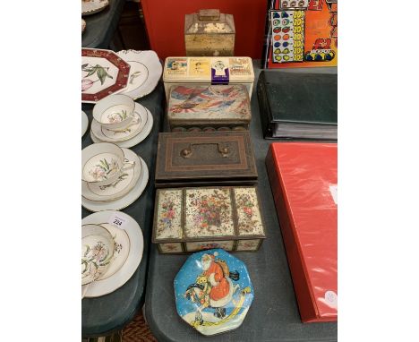 A COLLECTION OF SIX VINTAGE TINS 