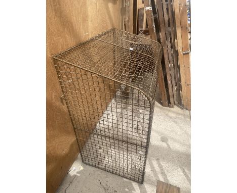 A VINTAGE MESH FIRE GUARD 