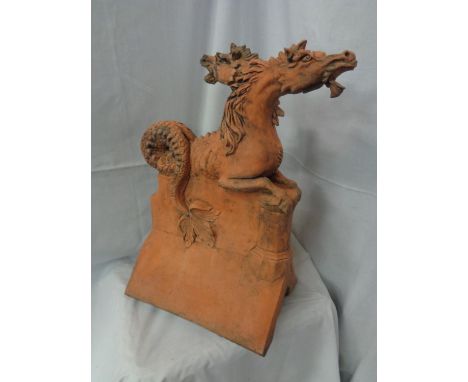 A JANUS HORSE SEA SERPENT RIDGE TILE H:54CM 