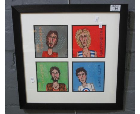 Monogram RG, 20th century, the members of The Who rock band: Pete Townsend, Roger Daltrey, John Entwistle, and Keith Moon. Mi