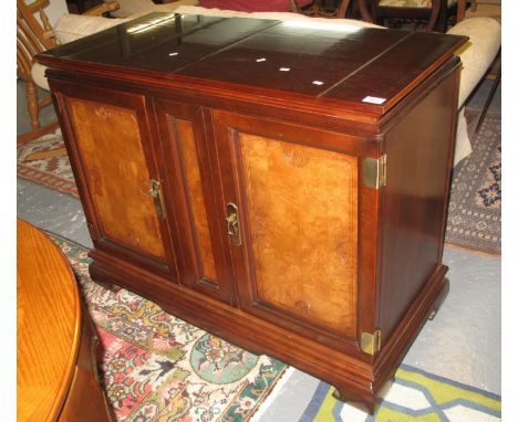 Modern Chinese hardwood buffet/sideboard, decorated with chinese symbols. 107 x 51 x 86 cm approx. (B.P. 21% + VAT)