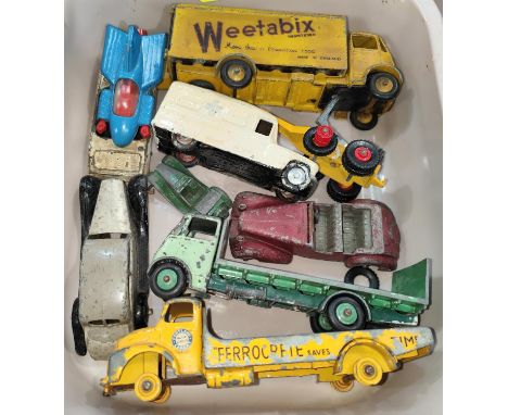 A vintage Dinky Super Toy Weetabix Guy loose diecast vehicle, other vintage Dinky and Corgi vehicles etc 