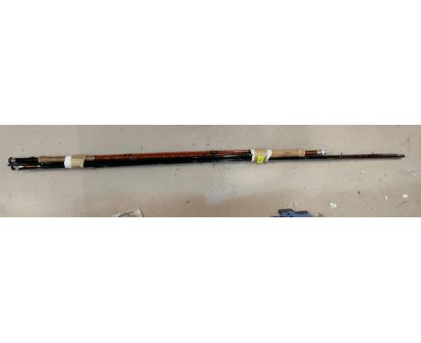 A Sealey Black Arrow 3 section rod; a Farlow Starlight 9'3" rod of 2 sections; a Norwich M400 11'3" fibre rod in 3 sections 