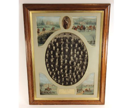 William Henry Tuck (British, 19th century),'The Fife Hunt 1888',Five shaped watercolour vignettes on paper depicting hunting 
