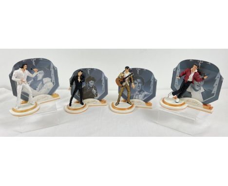 4 limited edition 2002 resin Elvis Presley "Concerts Of The Century" ornamental figurines. A7000 Aloha From Hawaii, A119 68' 