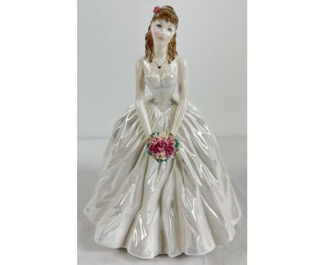 A 1998 limited edition "The Royal Worcester Anniversary Figure Of The Year, A Day To Remember" bridal figurine with lustre fi