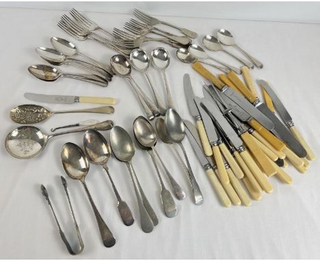 A quantity of assorted vintage silver plated cutlery to include A1 plate, Mappin &amp; Webb, Venetian silver and Argentina Si