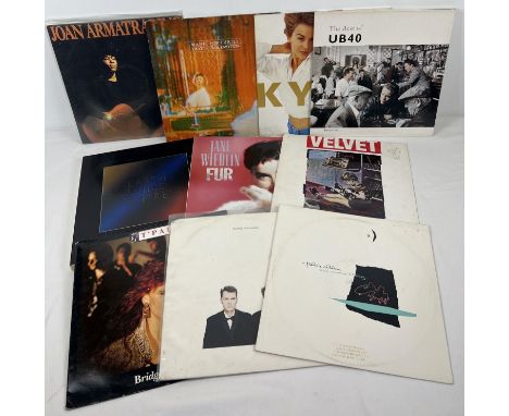 10 x vintage mixed genre LP records, mostly 1980's. Artists include: Joan Armatrading, Pet Shop Boys, That Petrol Emotion, Ve