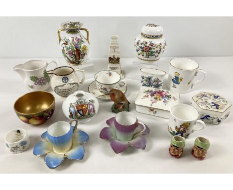 A collection of assorted vintage quality ceramic items. To include: Copeland Spode, Royal Worcester, Shelley, Royal Crown Der